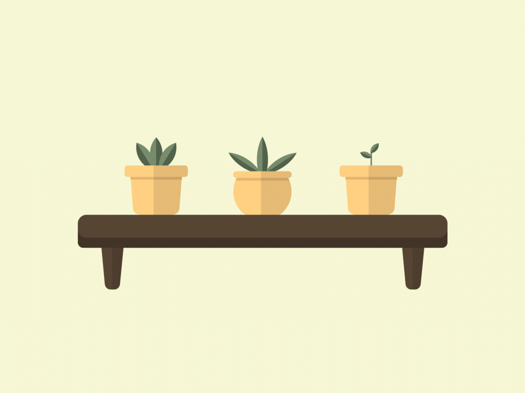 Potted plants graphic art